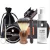 UrbanMooch 6-in-1 Premium Shaving Kit Complete Grooming Set or Shaving Kit for Men with Safety Razor, Brush, Shaving Cream, Aftershave, Scissors & Travel Bag view 1