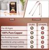 EPISKEY Ayurveda Copper Tongue Scraper Cleaner | Perfect Surgical Tongue Scraper | Best Remedy for Bad Breath | Maintains Oral Hygiene | Thick Safe Blunt Edges | Comfortable Grip (CPR_DBL_HNDL_2PCS) view 2