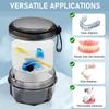 HANNEA Denture Case, Denture Bath Case Cup Box Holder, Leak Proof Denture Cups for Soaking Dentures, Denture Bath Case Travel Retainer Cleaning Container Case for Aligner, Denture, Mouth Guard view 4