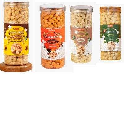 Chatoree Healthy Makhana Puffs on Amazon (4 Flavors Variety Pack, Pack of 4)