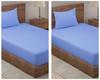 BASEMENT TO ATTIC DECOR Solid Plain 100% Cotton Bedsheet with Pillow Covers |Soft and Breathable bedsheets | Plane Bedsheet for Hotel, Guest House and Hospitals (Blue, Single Pack of 2) view 1