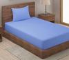 BASEMENT TO ATTIC DECOR Solid Plain 100% Cotton Bedsheet with Pillow Covers |Soft and Breathable bedsheets | Plane Bedsheet for Hotel, Guest House and Hospitals (Blue, Single Pack of 2) view 2