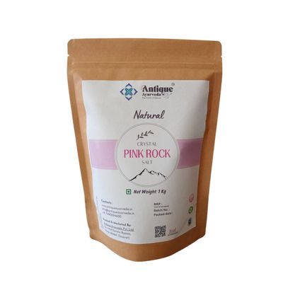 ANTIQUE AYURVEDA Crystal Pink Rock Salt A Raw and Mineral-Rich Salt, Ideal for Cooking and Preserving Foods (1Kg)