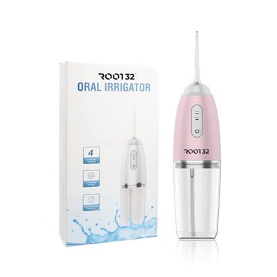 ROOT 32 Bloom Water Flosser for Deep Cleaning Dental Care 3 Cleaning Modes, IPX7 Waterproof |Pink, 4 Nozzles