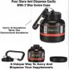 Fit Focus Sports Gym Shaker with WHEY Container Bottle|Shaker Bottle|Gym Shaker|100% Leak-Proof Guarantee Protein Shaker|30G Whey Container|700 ML Shaker Bottle for PRE Workout|BPA Free (Black) view 3