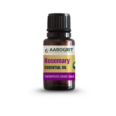 AAROGRIT Rosemary Essential Oil for Hair Growth | Controls Hair Fall, Nourishes Scalp & Strengthens Hair | 100% Pure & Organic | Undiluted Natural Oil for Hair & Skin Care | For Men & Women