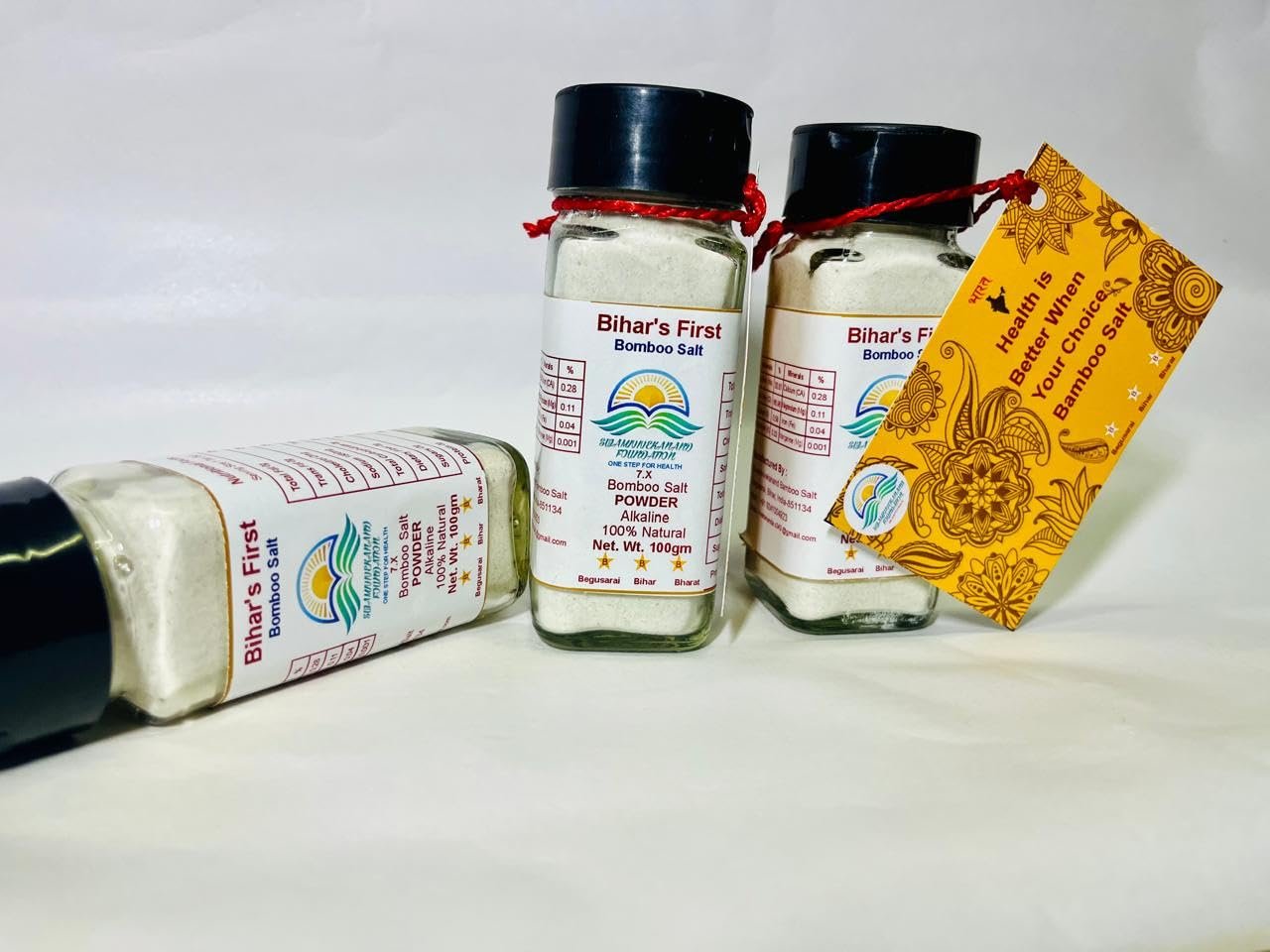 Bamboo Salt Powder, 100% Natural Alkaline, 100g, Supports Joint Health and Heart Care