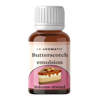 La Aromatic 3 in 1 Baking Emulsion (Colour,Essence & Taste)/Perfect Baking Flavours- (200ml, Butterscotch)