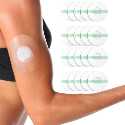 20pcs Self Adhesive Patches Compatible With FreeStyle Libre 3 Sensor, Breathable Waterproof Sensor Covers Patch Stickers Pad, Sensor Sticker Fix The Sensor On The Arm (Transparent)
