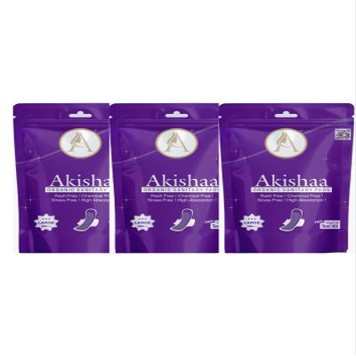 Akishaa Organic Sanitary Pads Pack Of 3