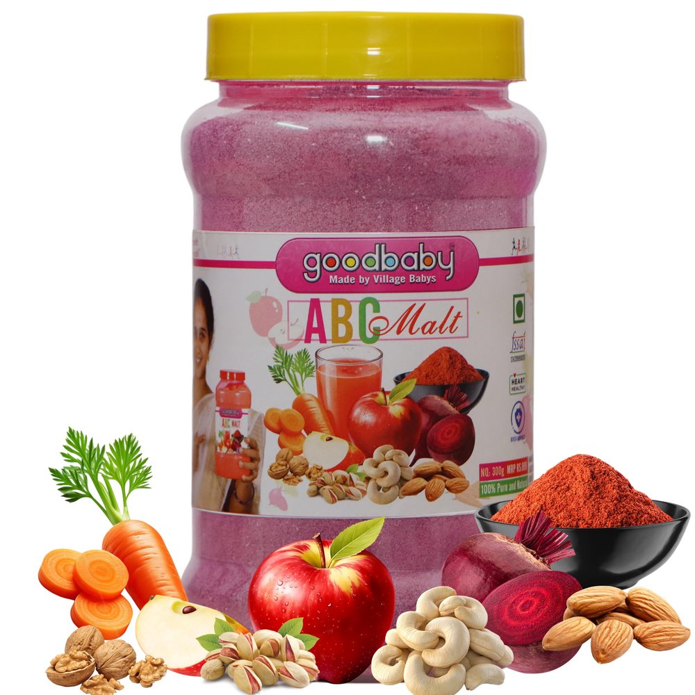 ABC MALT | Homemade Fresh & Natural Organic ABC Malt | No Preservatives or Colors | Dry Fruits | Apple - Beetroot - Carrot Mix | Chemical Free | For Kids & Adults | 100% natural & Homemade Food Products | Malt Based Nutritional Mix Powder (500g)