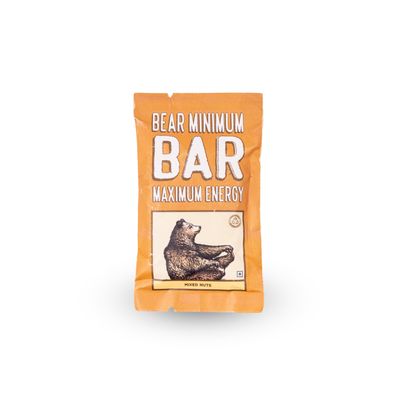 Brawny Bear Date Energy Bars Mixed Nuts, No Added Sugar, 100% Natural, Vegan & Gluten-Free, High Fiber & Protein Snack, Healthy Energy Bars, Pack of 12 (25g Each)