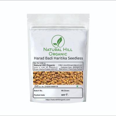 Natural HIll Organic Harad Haritki Seedless150 g- Supports Smooth Digestion & Natural Detox-Natural-No Preservatives-