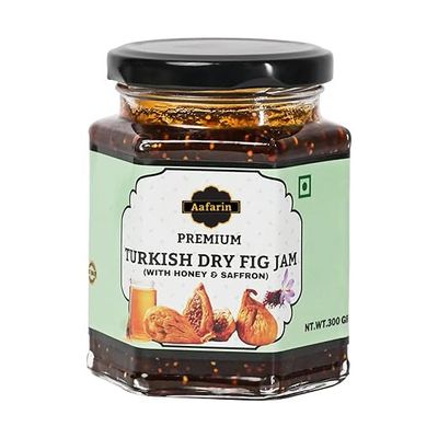Premium Turkish Dry Fig Jam With honey & Saffron(300Grm)