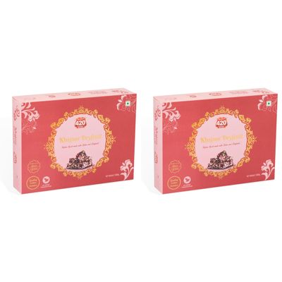 Agrawal's 420 Khajoor Dryfruit Sweet | Handcrafted Indian Dates Dry Fruit Mithai with Cashew Almond Pistachio & Desi Ghee | Perfect for Festivals and Gifting | Pack of 2, 250g Each