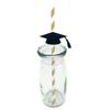 BNF10 Pieces Glitter Dr. Cap Stripe Paper Drinking Straw Graduation Party Decor|10 Pieces Paper Straws|Home & Garden view 3