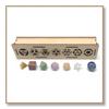 7 Chakra Sacred Geometry Set Platonic Solids Shungite Gemstone Crystal Geometry Set 7 Pcs Geometry Beautiful Gift with Wooden Box 15-20MM view 2