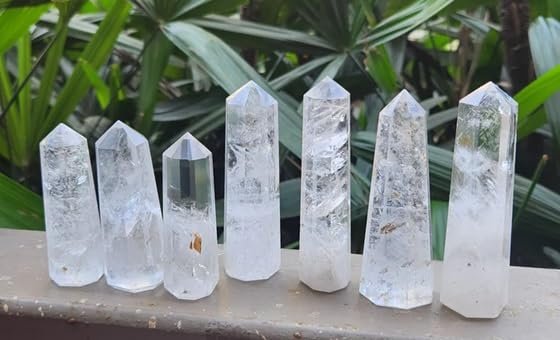 1Pcs Clear Quartz Crystal Tower, Clear Quartz Point, Clear Quartz Wand, Crystal Tower, Crystal Obelisk, Crystal Point Handmade Crystal Home Office Decorative Point 2inche