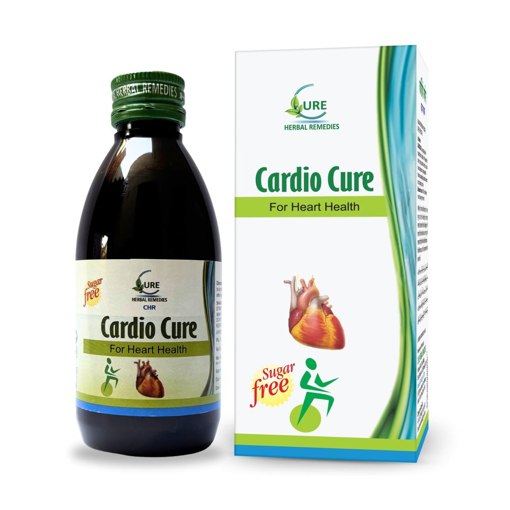 Cure Herbal Remedies Cardio Cure Sugar-Free Syrup 500ml | Heart Health Support & Stress Relief | Promotes Healthy Heart Function & Lipid Levels | Natural Cardiovascular Wellness