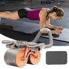 Smile ExerciseAb Roller Wheel Automatic Rebound 2 in 1 for Abs Workout Abdominal Fitness Wheel for Men Women, Dynamic Core Trainer Plank Exercise Wheels with Phone Stand for Home Gym view 2