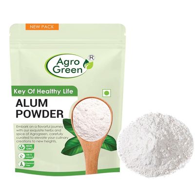 Agrogreen Alum Stone Natural Powder For Face, Shaving, Teeth, Water Purification - 400g (Pack of 1)