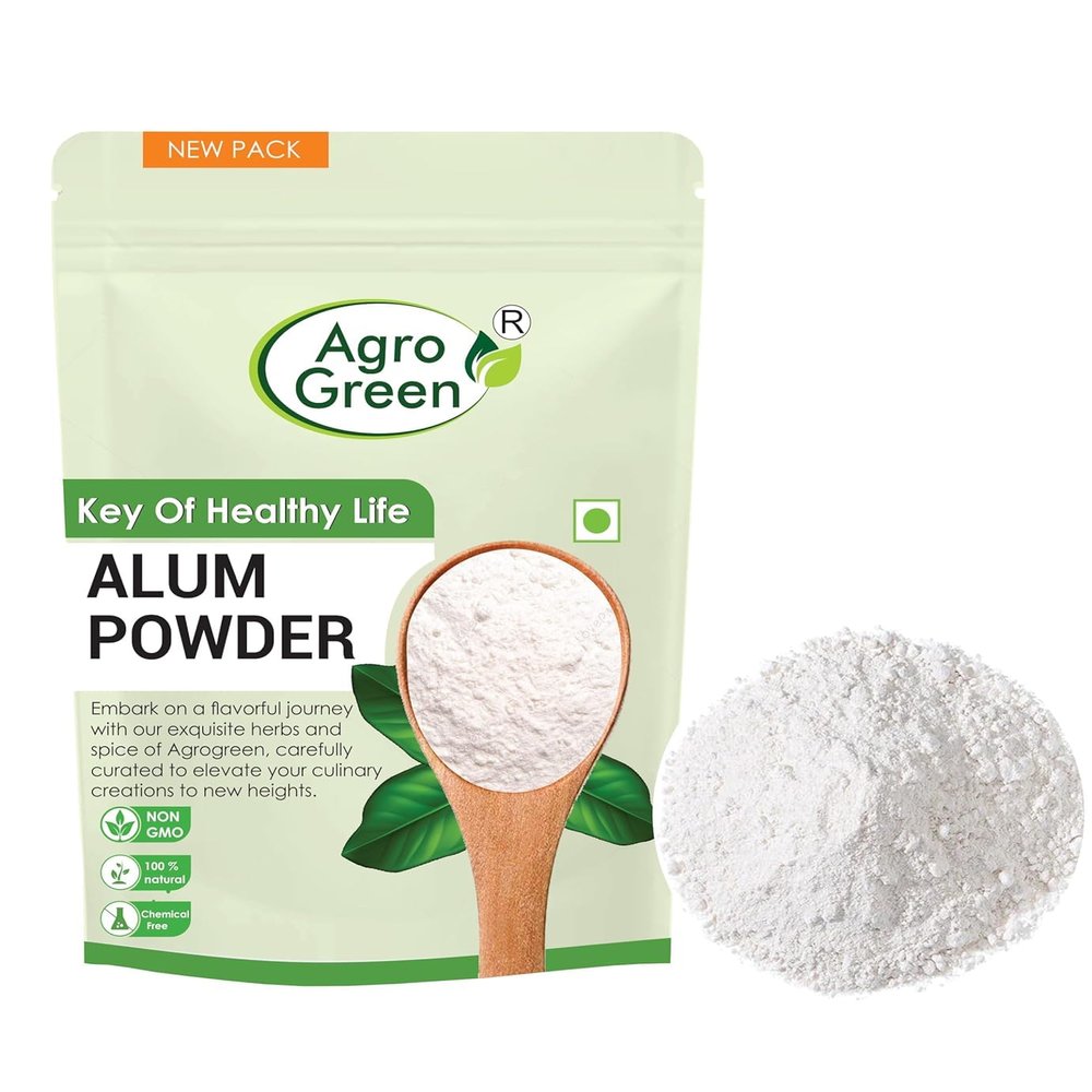 Agrogreen Alum Stone Natural Powder For Face, Shaving, Teeth, Water Purification - 400g (Pack of 1)