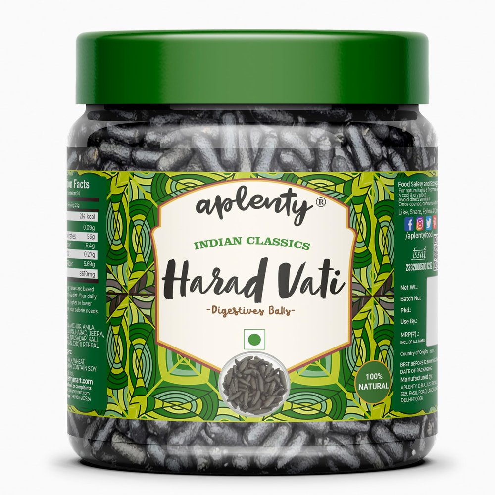 Aplenty Harad Vati | Chatpati Harad Vatee | Churan Mouth Freshener | Digestive After-Meal Snack With Harde Vati Churan (200g)