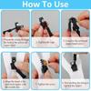 PEPONZ Zipper Repair Kit with Nylon Pull Tabs & Cords  Replacement Metal and Plastic Zipper Pulls for Sliding Teeth  Universal Screw Fix Removable Zippers for Bags, Garments & More_ (Pack of 20) view 4