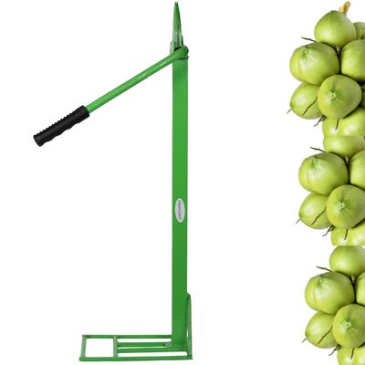 Coconut Husk Peeler with Handle Grip | 2.3kg | Manual Coconut Outer Shell Extractor | Powder Coated Metal | Heavy Dehusker Machine | Coconut Skin Remover | Thenga para