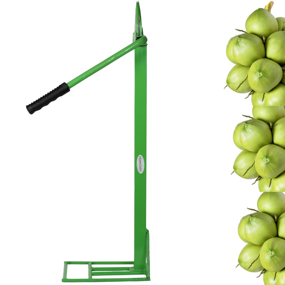 Coconut Husk Peeler with Handle Grip | 2.3kg | Manual Coconut Outer Shell Extractor | Powder Coated Metal | Heavy Dehusker Machine | Coconut Skin Remover | Thenga para