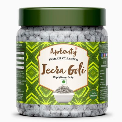 Aplenty Jeera Vati (Cumin Flavour) Jeeravati Mouth Freshener Churan | Digestive, After-Meal | Sweet Cumin Chews (800G)
