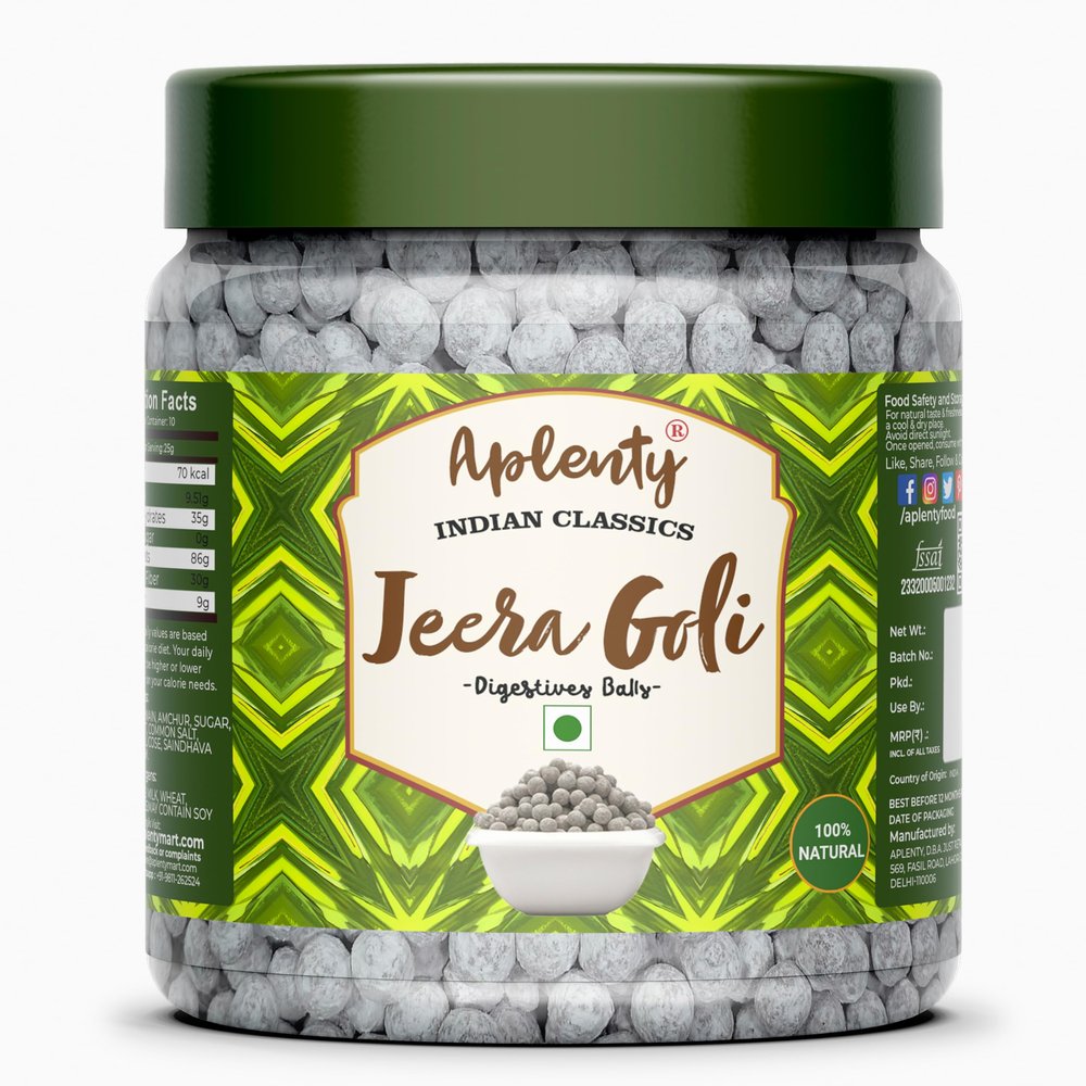 Aplenty Jeera Vati (Cumin Flavour) Jeeravati Mouth Freshener Churan | Digestive, After-Meal | Sweet Cumin Chews (800G)