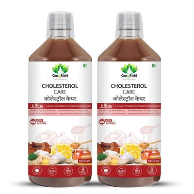 GAGRISHI Cholesterol Care Juice 100% Natural Heart Health Support Helps Regulate Cholesterol & Blood Pressure Boosts Cardiovascular Function, Metabolism & Energy Ayurvedic Plant-Based Formula (1000)