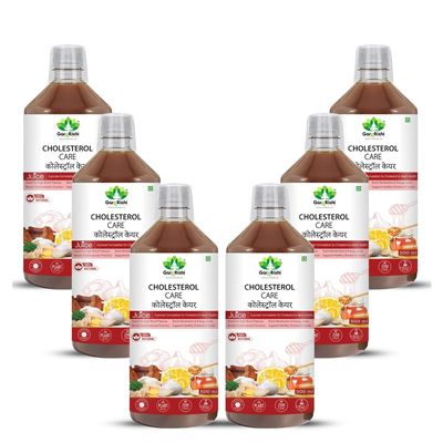 GAGRISHI Cholesterol Care Juice 100% Natural Heart Health Support Helps Regulate Cholesterol & Blood Pressure Boosts Cardiovascular Function, Metabolism & Energy Ayurvedic Plant-Based Formula (3000)