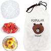 MRP ENTERPRISE 100 pcs Food Grade Plastic Fresh Keeping Bags-Reusable Transparent Sealing Wraps for Kitchen Refrigeration, Odor Leakproof Storage Covers for Fruit, Vegetables, Restaurant & Home Use. view 1