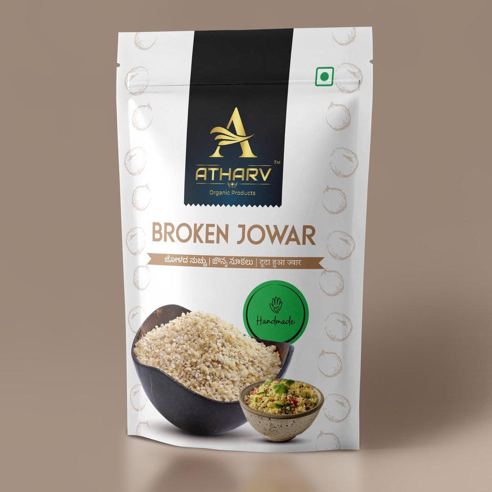 ATHARV ORGANIC BROKEN JOWAR I JOLADA NUCCHU I 250gms, Protein Rich in Breakfast I Millets Cereal I Gluten Free, Dietary Fibre I No Additives I Alternative to Oats (Pack of 2)