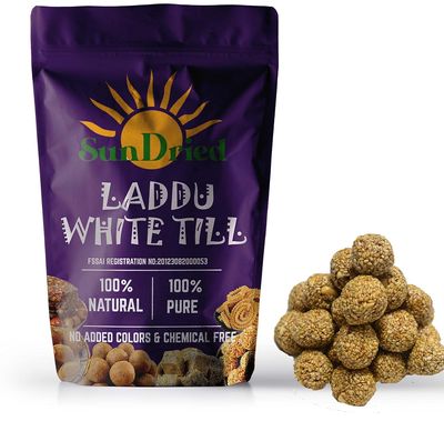 COCAME Pure Natural Jaggery White Till Balls | Sweet Seesame Seeds Balls | Healthy Nuvvula Laddu |bellam nuvvulundalu - (1000 Grams)