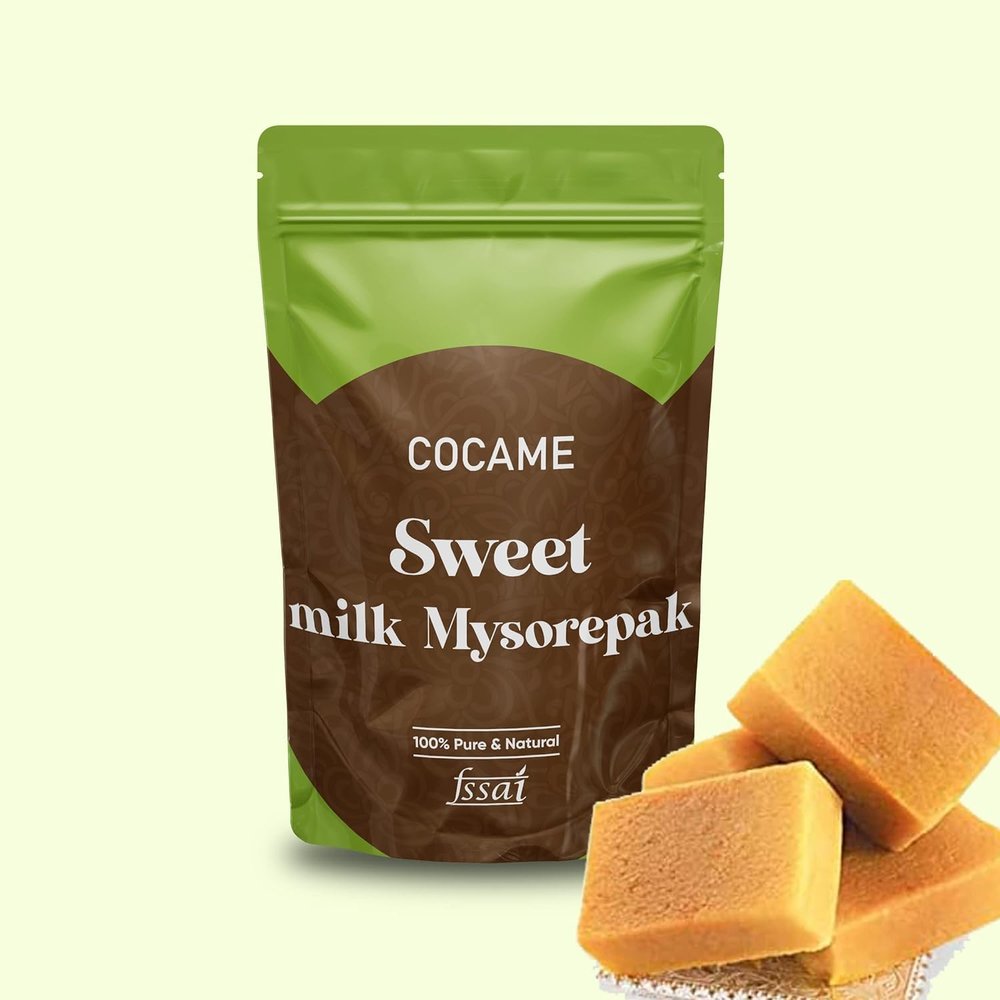 COCAME Pure Natural Jaggery milk Mysorepak | mysore pak | soft milk mysore pak - (1000 Gramas)