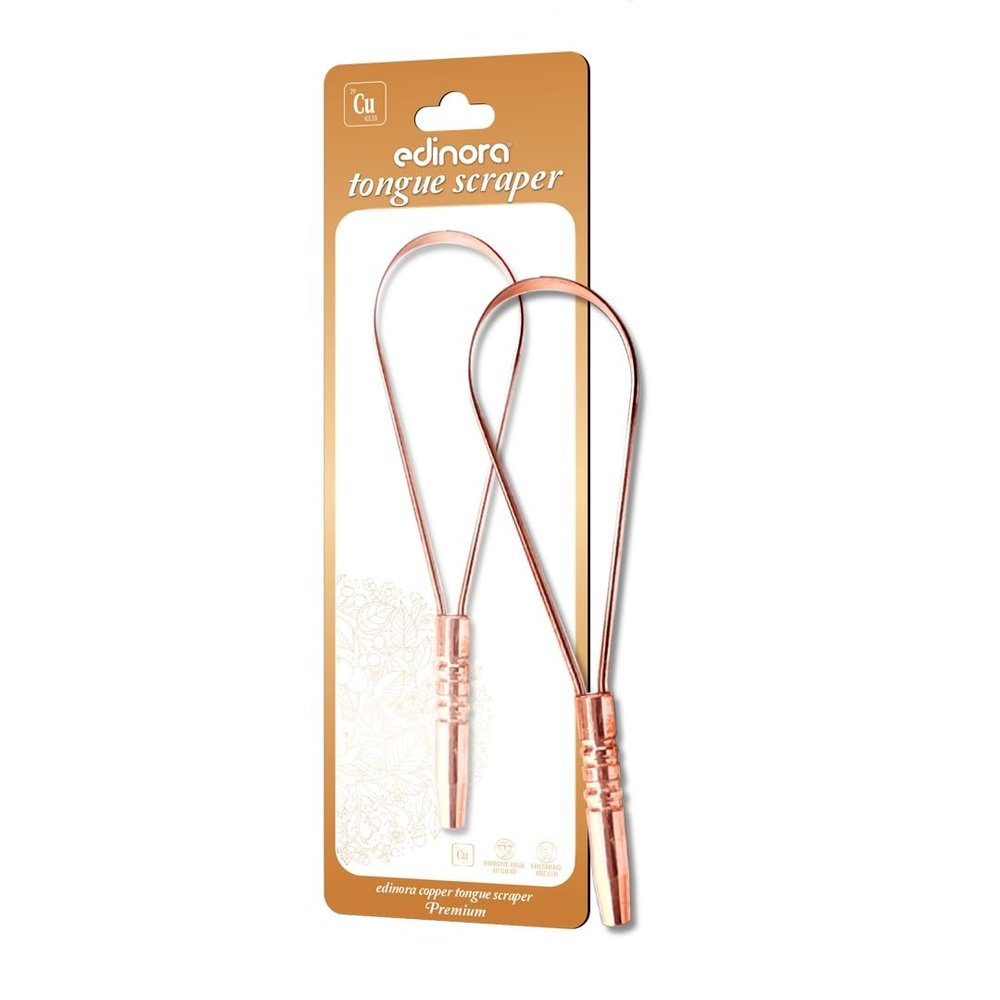 Edinora Premium Copper tongue Scraper | Tongue Cleaner | Pure Natural Copper | Eco friendly