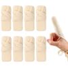 8Pcs Finger Bandages 8.5 x 3CM Tubular Finger Cots Breathable Finger Gauze Finger Protection for Wound Care Work Sport (Beige) view 1