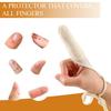 8Pcs Finger Bandages 8.5 x 3CM Tubular Finger Cots Breathable Finger Gauze Finger Protection for Wound Care Work Sport (Beige) view 4