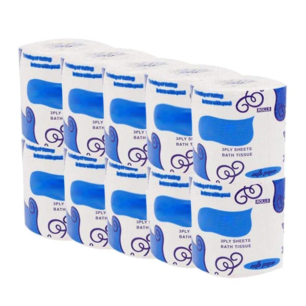 Enakshi Home Hotel 3 Ply Bathroom Toilet Paper Bulk Roll Wood Pulp Bath Tissue White|Home & Garden | Household Supplies & Cleaning | Paper Products | Toilet Paper