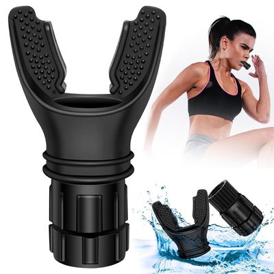 Dr Yonimed Breathing Trainer, Lung Capacity Exercise Device and Lung Exerciser for Respiratory Muscle Exercise and Increased Sports Breathing Fitness| Lungs Exercise Equipment | Men and Women | Black