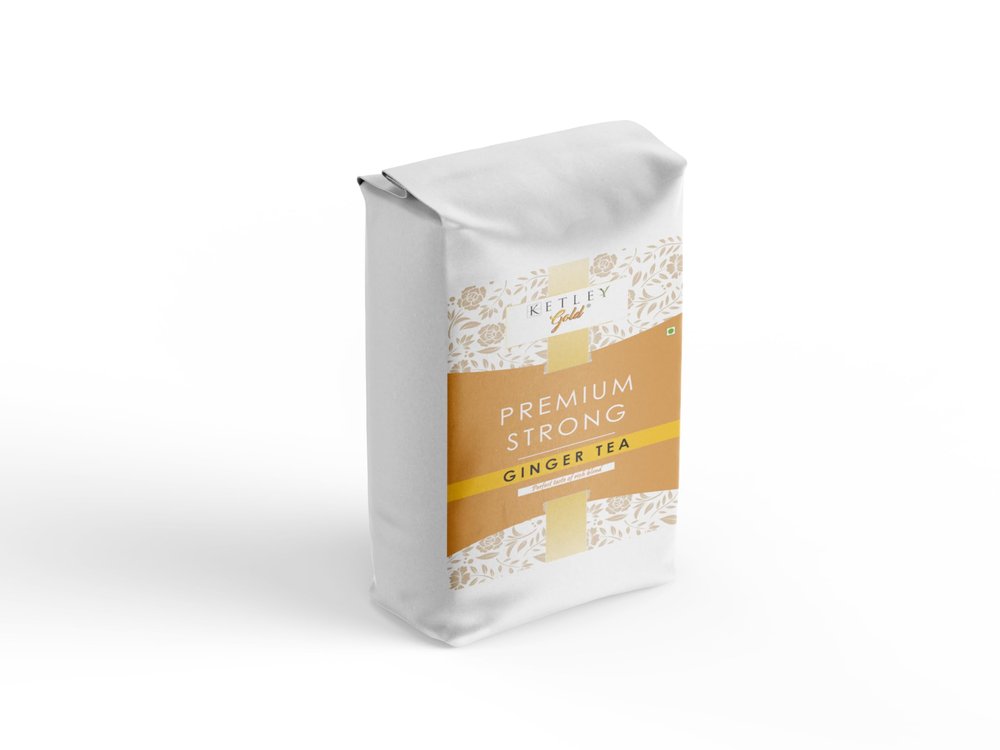 Ketley Gold Premium Strong Ginger Tea 1kg | 100% Assam Chai Powder with Ginger | All Natural | 250g - Pack of 4