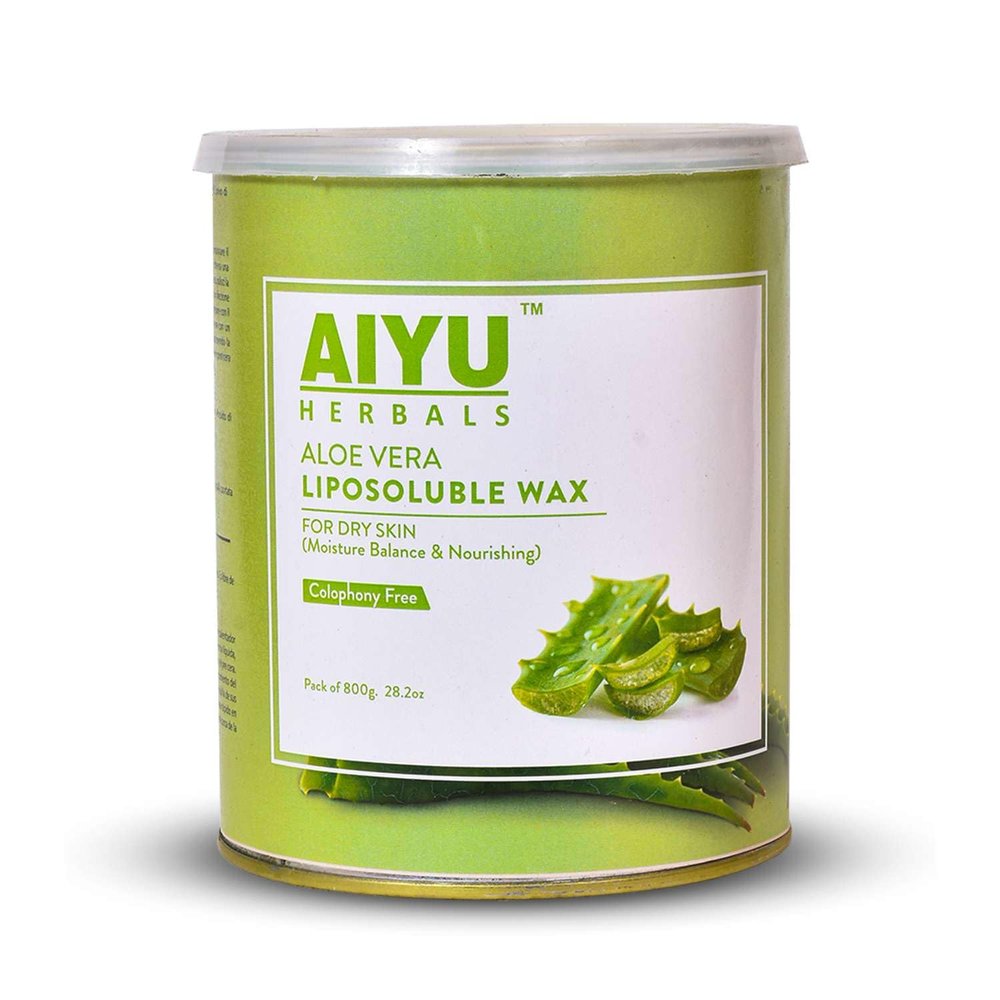 AIYU HERBALS Aloe Vera Liposoluble Wax Hydrating & Gentle Hair Removal Wax for Smooth Skin | Salon-Quality Soft Wax for Sensitive Skin | Full-Body Strip Wax for Face, Arms, Legs & Bikini Area | 800g