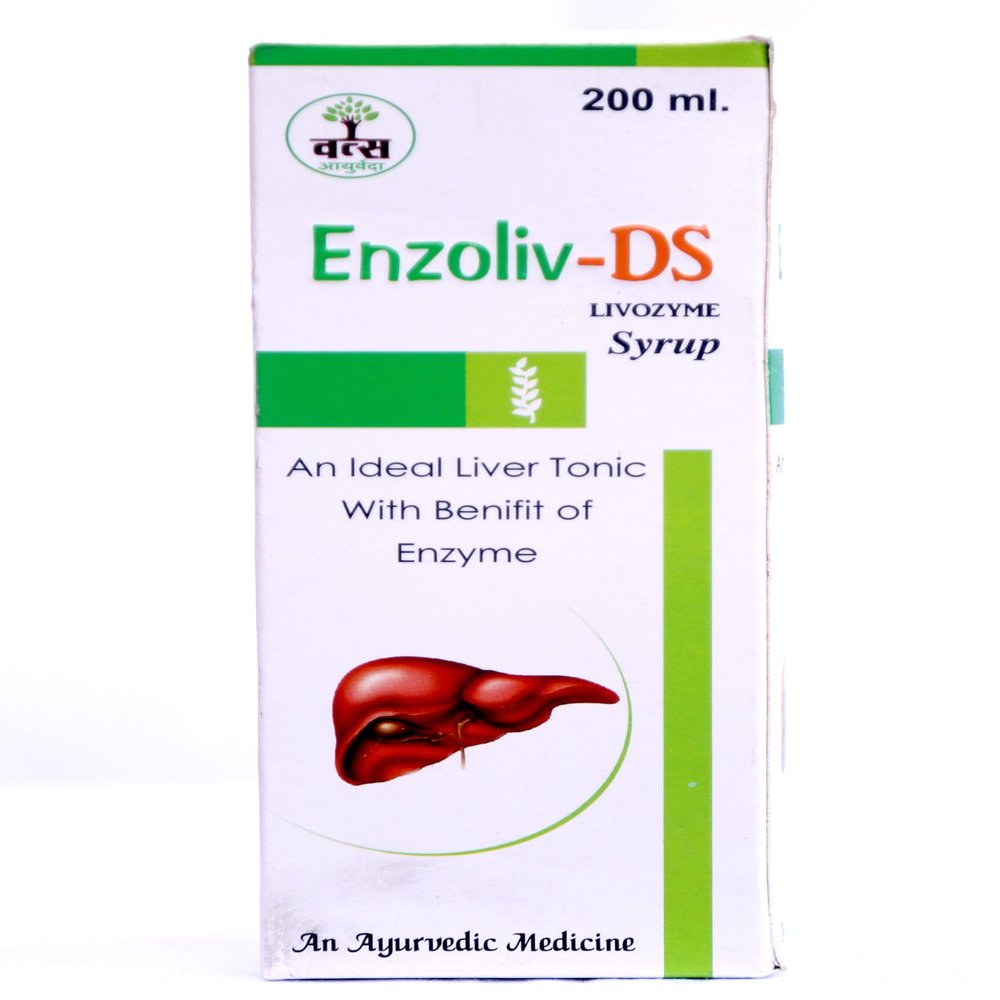 Enzoliv-DS Ayurvedic Liver Detox Syrup Supports Fatty Liver Health, Promotes Digestion, and Enhances Liver Function - Complete Herbal Cleanser