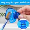 Caltero Toothbrush Head Cover, Portable Plastic Protective Clips for Travel, Bathroom, Camping, Multicolour, Pack of 2 (Pack of 08) view 3