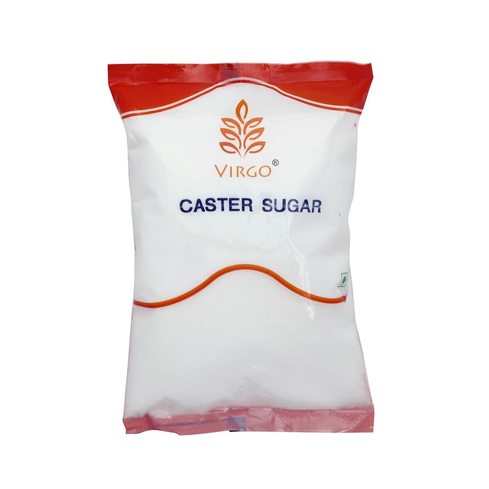Virgo Castor Sugar, Fine Grain Natural Sugar, Truly Unrefined, Ideal for Icings, Frosting, Buttercreams, Cake Fillings, Meringues, Baking & Desserts, Healthy Instant Sweetener, 1kg Pack