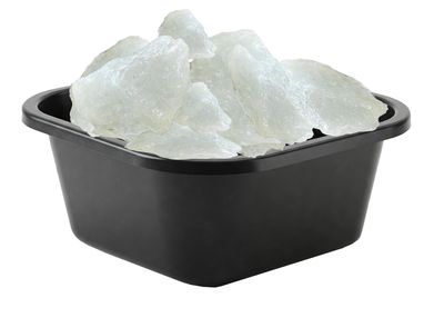 ASFAA ENTERPRISES : Organic Alum Stone,Fitkari,Phitkari for Skin Tightening & Water Purification,. Crystal White Stone Underarms Shaving. (Pack of 800GM)