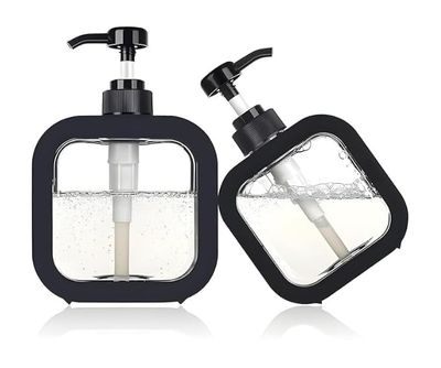 Anshri (Pack of 1) (Black) Hand Wash, Dish Wash, Shampoo, Conditioner, Shower Gel Lotion for Bathroom and Kitchen 300ml Multipurpose Liquid Soap Refillable Plastic Dispenser(Empty Bottle) 300ml